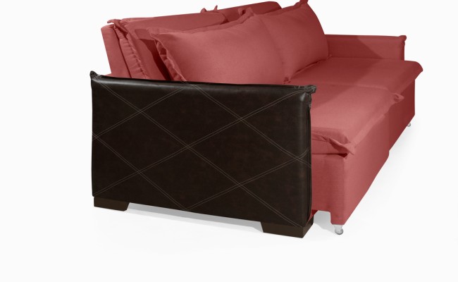 Sofá Sem Caixa Retrátil Reclinável MÔNACO 1,60m ESTILO ESTOFADOS - França Linhosoft COR "Vermelho"
