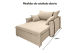 Poltrona Sofá Cama Valence Premium 90cm SoftGel D33 Linho Bege