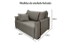 Poltrona Sofá Cama Valence Premium 100cm SoftGel D33  Linho Cinza