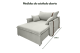 Poltrona Sofá Cama Valence Premium 100cm SoftGel D33 Linho Palha Poltrona Sofá Cama Valence Premium 100cm SoftGel D33 Linho Palha