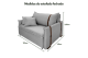 Poltrona Sofá Cama Valence Premium 120cm SoftGel D33 Linho Cinza Claro Poltrona Sofá Cama Valence Premium 120cm SoftGel D33 Linho Cinza Claro