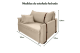 Poltrona Sofá Cama Valence Premium 130cm SoftGel D33 Linho Bege Poltrona Sofá Cama Valence Premium 130cm SoftGel D33 Linho Bege