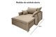 Poltrona Sofá Cama Valence Premium 140cm SoftGel D33 Linho Marrom Poltrona Sofá Cama Valence Premium 140cm SoftGel D33 Linho Marrom