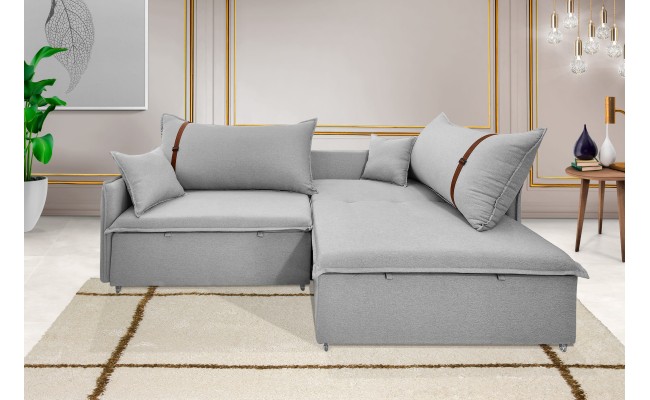 Sofá Valence Slim sem Caixa Premium 2.00m SoftGel 33  Linho Cinza Claro
