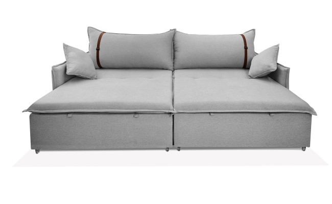 Sofá Valence Slim sem Caixa Premium 2.00m SoftGel 33  Linho Cinza Claro
